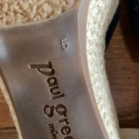 Paul Green Harper Black Suede Platform Sandals Women’s Jute Wrap Heels Size 7.5 - Picture 9 of 14